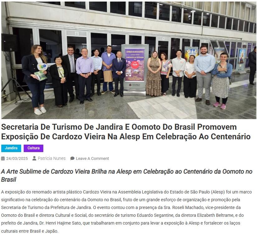 Print da matéria Nossa Oeste